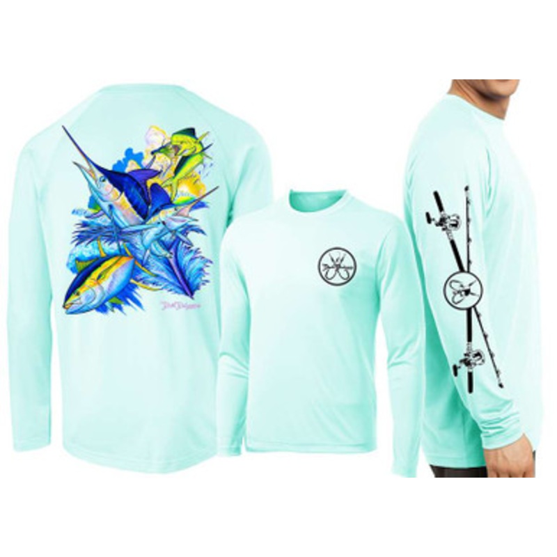 David Dunleavy Off Shore Slam Long Sleeve Shirt – Seagrass – Small