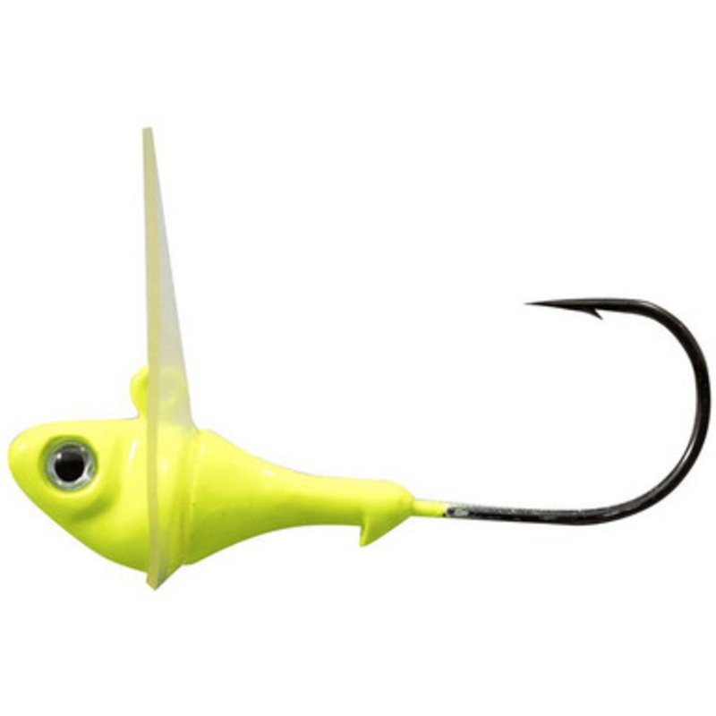 Fish Head Dude Jig Head – 1/4 oz. – Chartreuse
