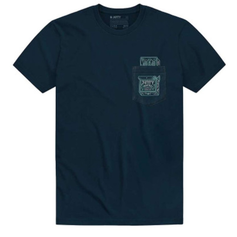 Jetty Sardines Short Sleeve Pocket T-Shirt – Navy  Medium