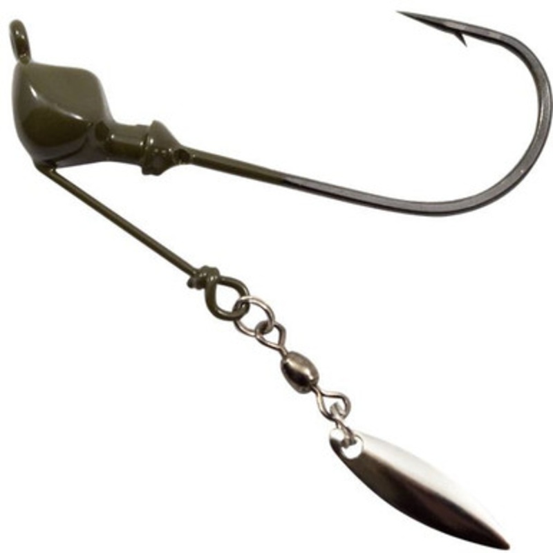 Fish Head E Series Hammer Spin – 1/8oz – Green Pumpkin