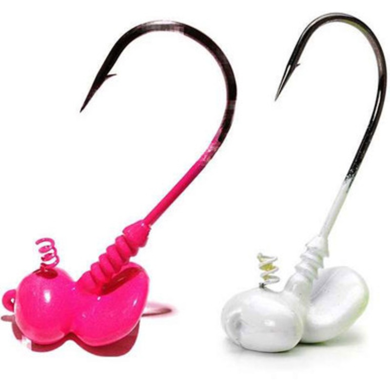 MegaStrike ShakE2 Pro Series Shakey Head Jigs 4pk 3/16oz CW Chartreuse/White