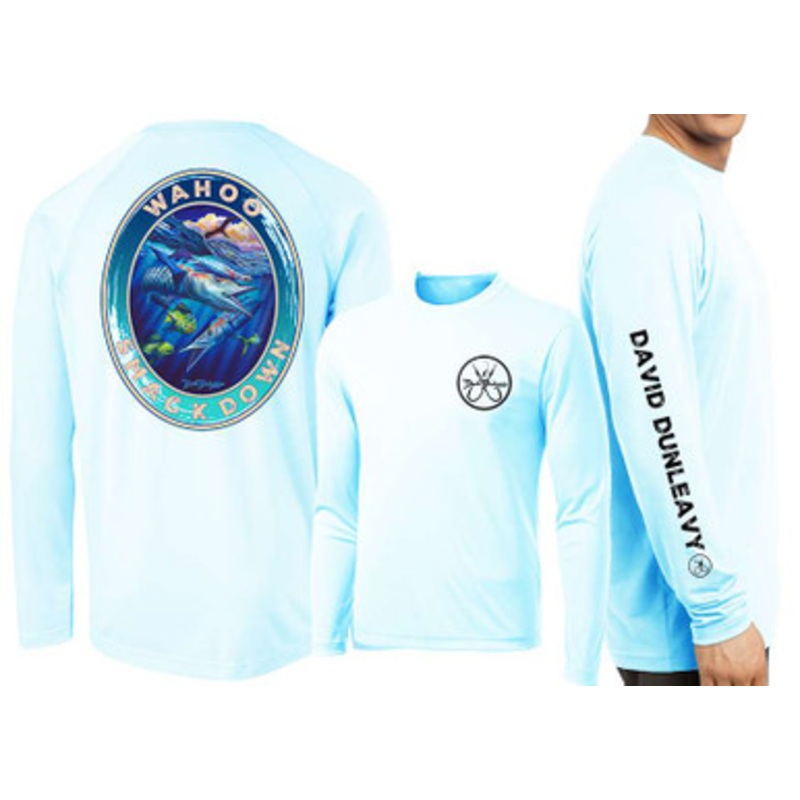 David Dunleavy Wahoo Smackdown Long Sleeve Shirt – Arctic Blue – Small