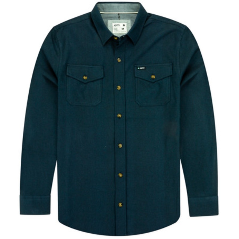 Jetty Stroke Twill Shirt – Indigo – X-Large