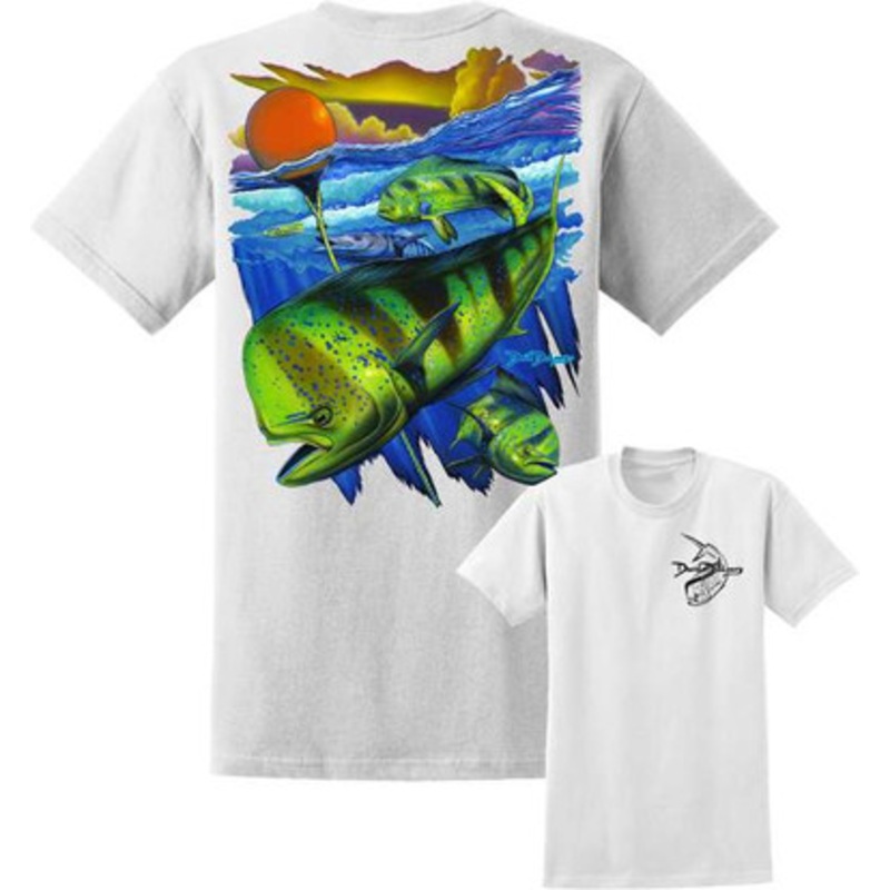 David Dunleavy DDM8041 Mahi Pot Life SS T-Shirt – White – Medium