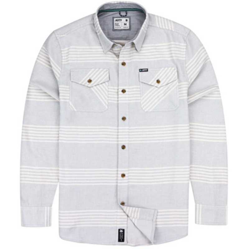 Jetty Essex Twill Shirt – Fog – Large