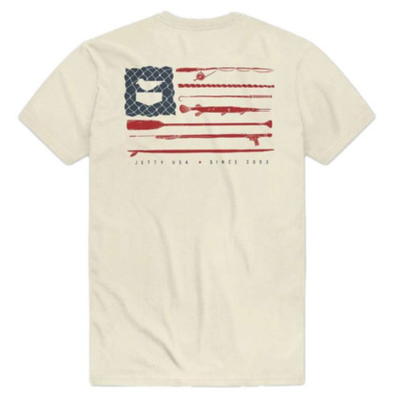 Jetty Old Glory Short Sleeve T-Shirt – Natural – 2X-Large
