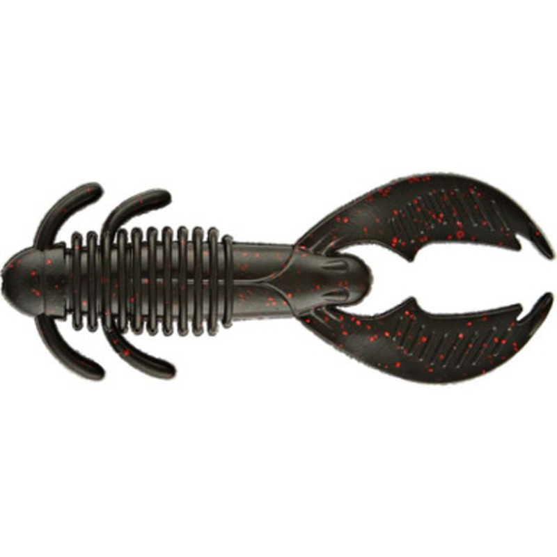 Reins Ax Craw Lure 4in – Black Red Flake