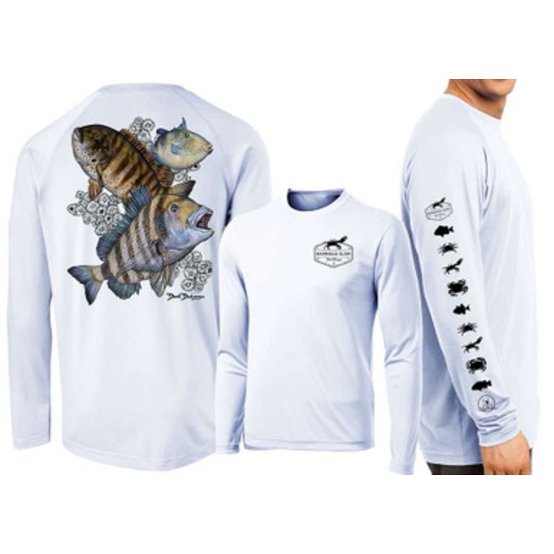 David Dunleavy Barnacle Slam Long Sleeve Shirt – Pearl Grey – X-Large