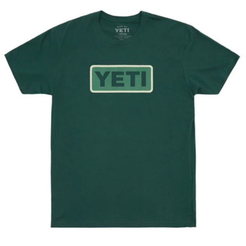 YETI Logo Badge Short Sleeve T-Shirt – Forest Green/Light Green – X-Large