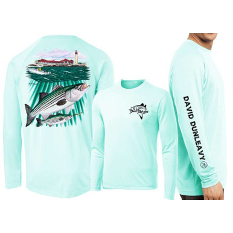 David Dunleavy Striper/Lighthouse Long Sleeve Shirt – Seagrass – 2X-Large