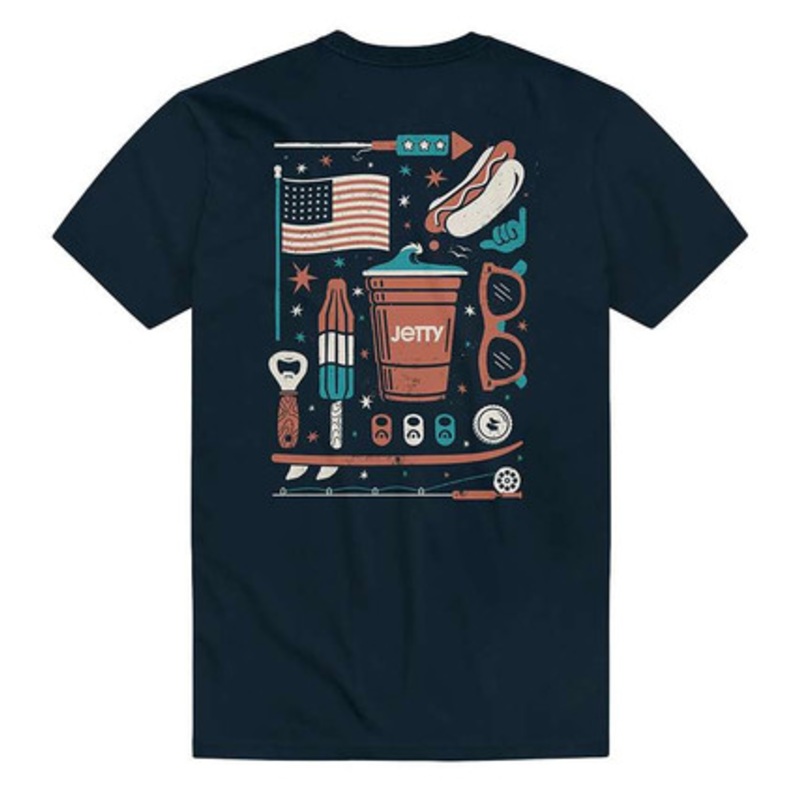 Jetty Bottlerocket T-Shirt – Navy – Large