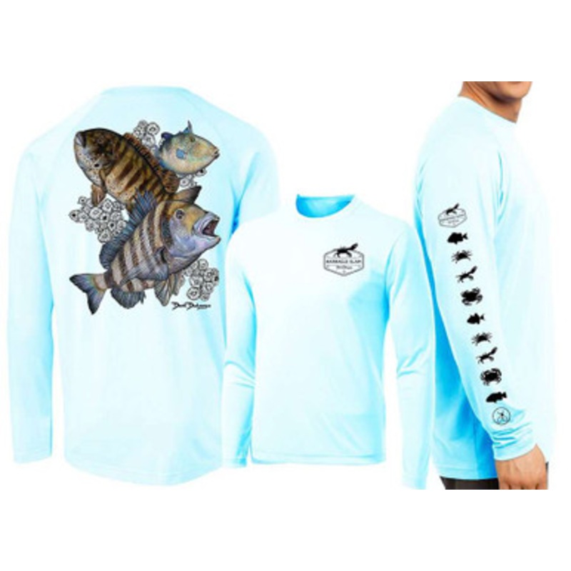 David Dunleavy Barnacle Slam Long Sleeve Shirt – Arctic Blue – 2X-Large