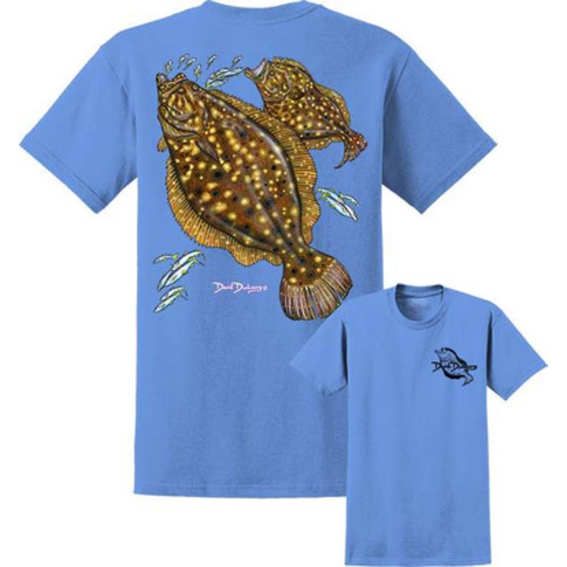 David Dunleavy Flounder T-Shirt – Carolina Blue – X-Large