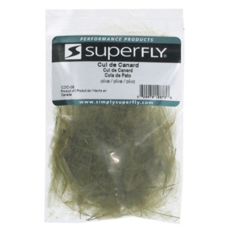 Superfly Cul De Canard (CDC) Duck Feather  – Olive