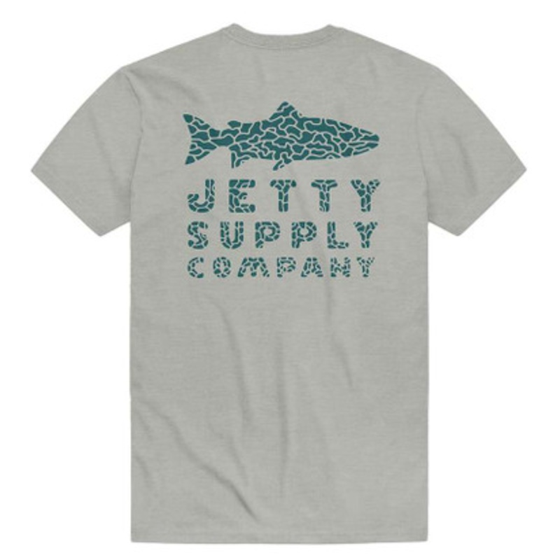 Jetty Reefraction Short Sleeve T-Shirt – Heather Stone – Large