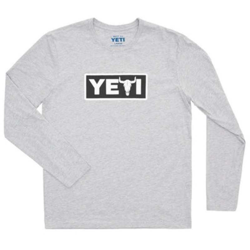 YETI Steer Long Sleeve T-Shirt – Heather Gray – Small