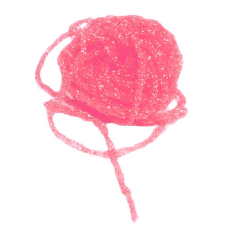 Hareline Dubbin Dyed Pearl Diamond Braid – Florida Shrimp Pink