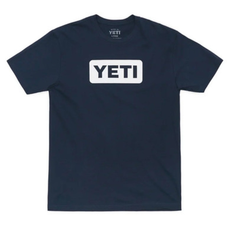 YETI Logo Badge Short Sleeve T-Shirt – Navy/White – Small