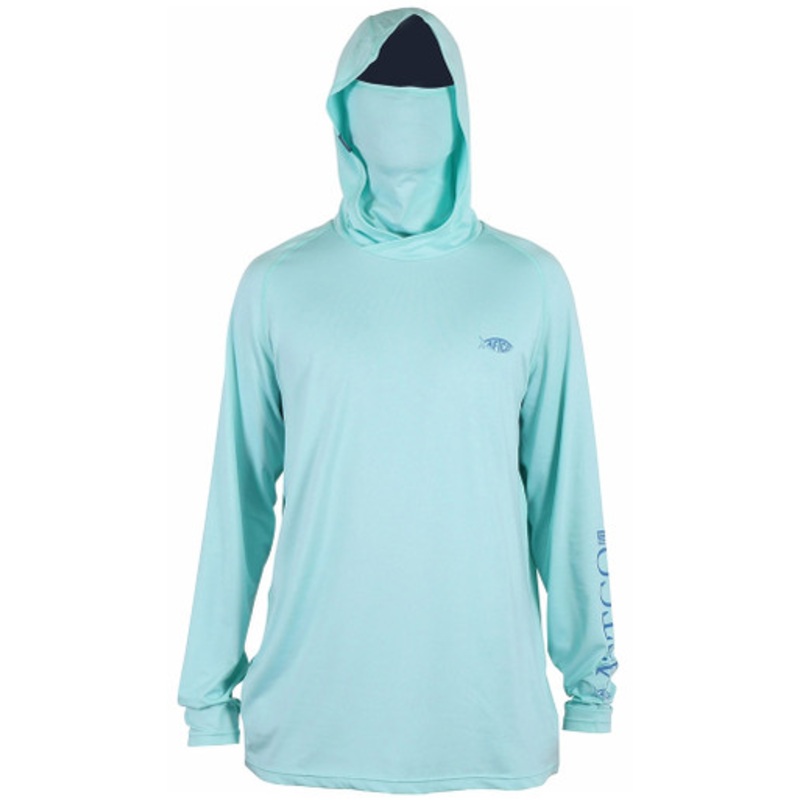 Aftco Yurei Performance Shirt with Hood – Bahama Heather – S