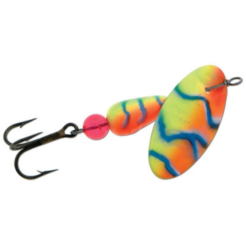 Panther Martin Inline Spinner – #6 – UV Chartreuse/Orange/Blue