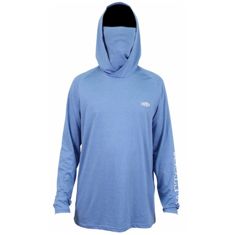 Aftco Yurei Performance Shirt with Hood – Nautical Blue Heather – S