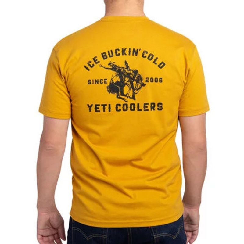 YETI Buckin Cold Short Sleeve T-Shirt – Gold – Small