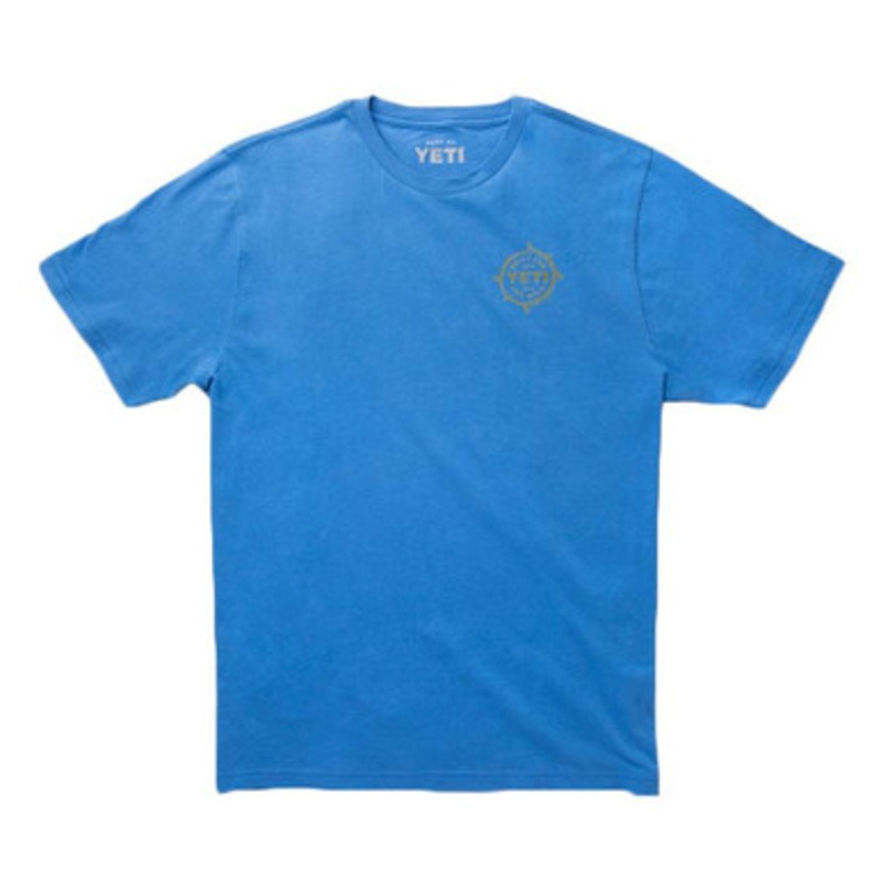 YETI Fish Compass Short Sleeve T-Shirt – Tahoe Blue 2X-Large