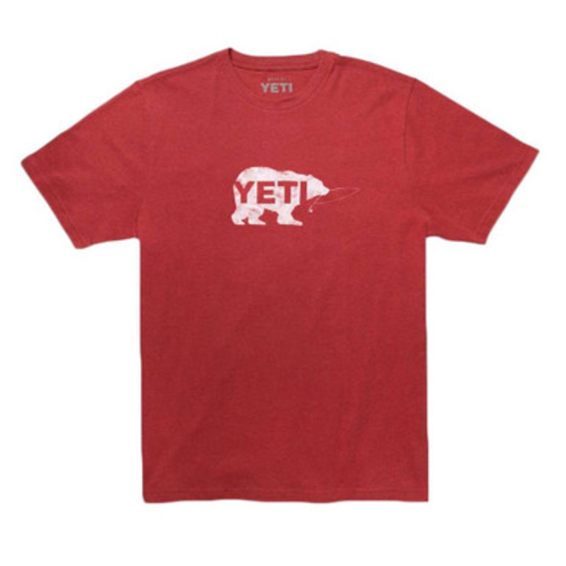 YETI Salmon on the Fly Short Sleeve T-Shirt – Brick Red 2XL