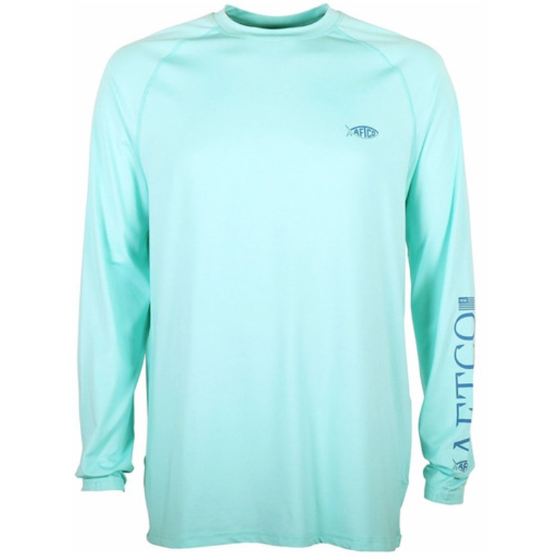Aftco Yurei Performance Long Sleeve Shirt – Bahama Heather – 2XL