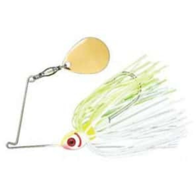 Booyah BYBC38 Single Colorado Blade Spinnerbait 3/8oz 616 White/Chartreuse