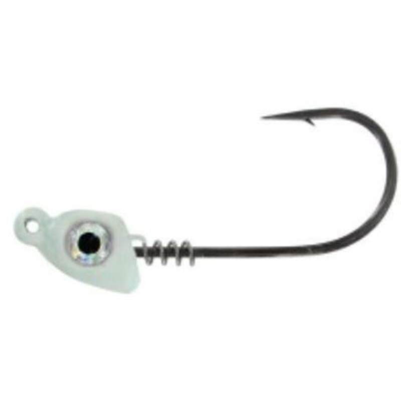 Mustad Impact Spring Jig Head – 1/16oz – White