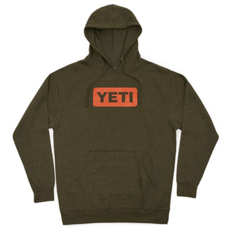 YETI Badge Logo Hoodie – Olive – XL