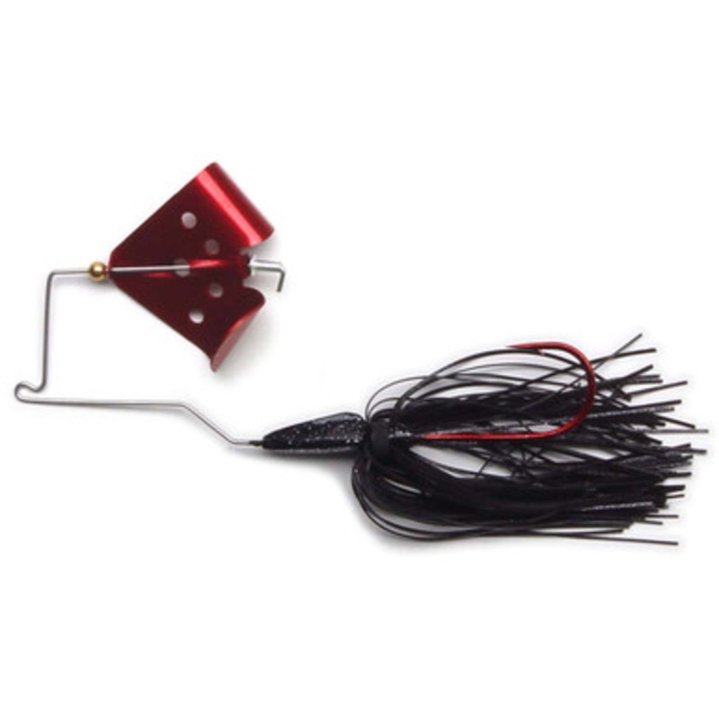 MegaStrike Cavitron BuzzBait 1/4oz Red Blade Black Skirt