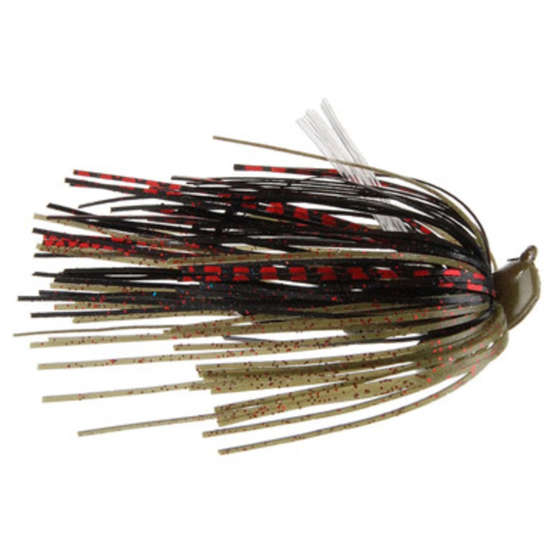 MegaStrike Evolution EVO II Heavy Cover Jig 1/2oz 2pk Green Pumpkin Red Flake