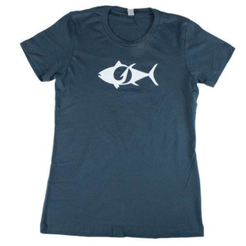 TackleDirect Tuna Logo Women’s T-Shirt – Indigo – Size X-Small