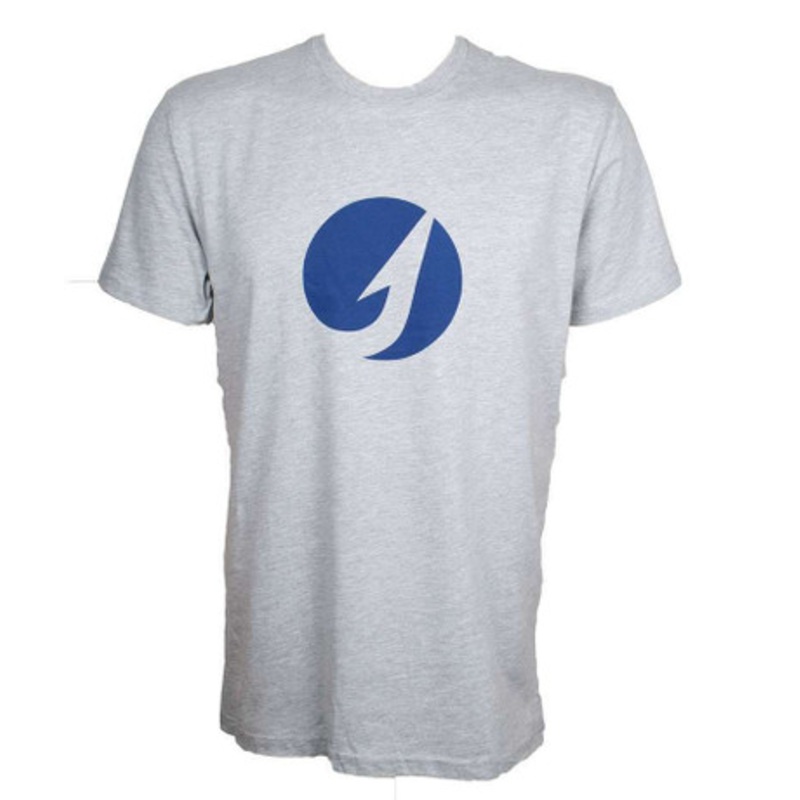 TackleDirect Blue Hook Logo SS T-Shirt – Heather Gray – Size XX-Large
