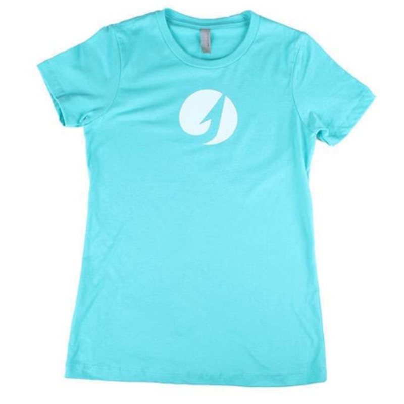 TackleDirect Hook Logo Women’s T-Shirt – Tahiti Blue – Size X-Large
