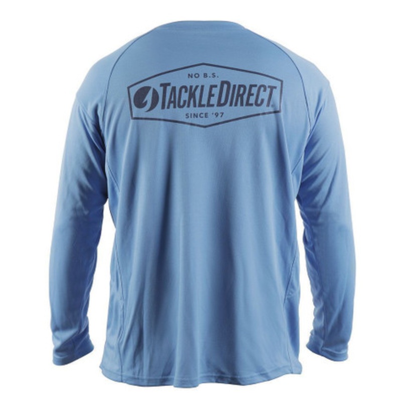 TackleDirect No B.S. Logo Performance Long Sleeve Shirt – Marine – XL