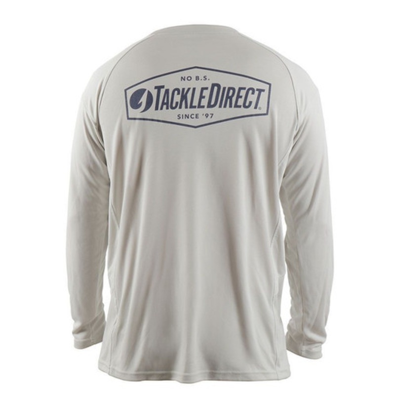 TackleDirect No B.S. Logo Performance Long Sleeve Shirt – Sand – M