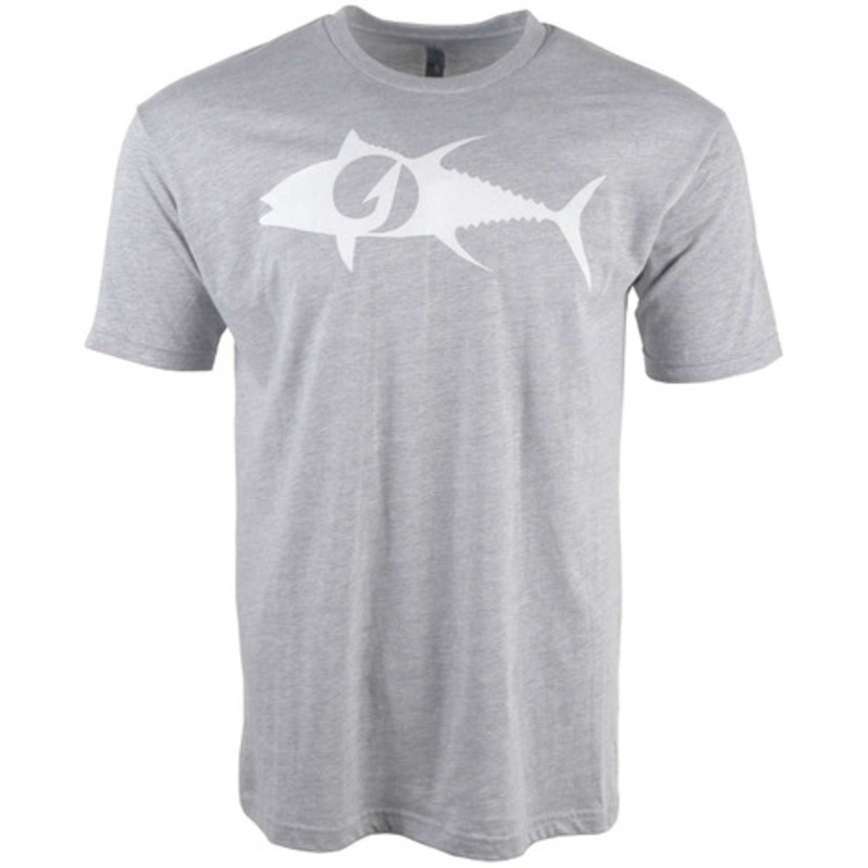 TackleDirect Tuna Logo Men’s T-Shirt – Heather Gray – Size Large