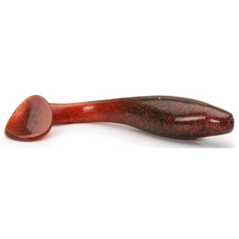 MegaStrike 4” Fat Shad Swim Baits Motor Oil w/Red Flake