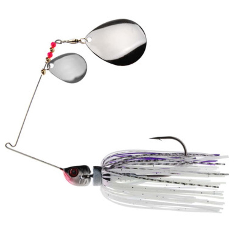 MegaStrike Double Colorado Blade StrikeBack SpinnerBait 3/8oz Lavender Shad Skirt