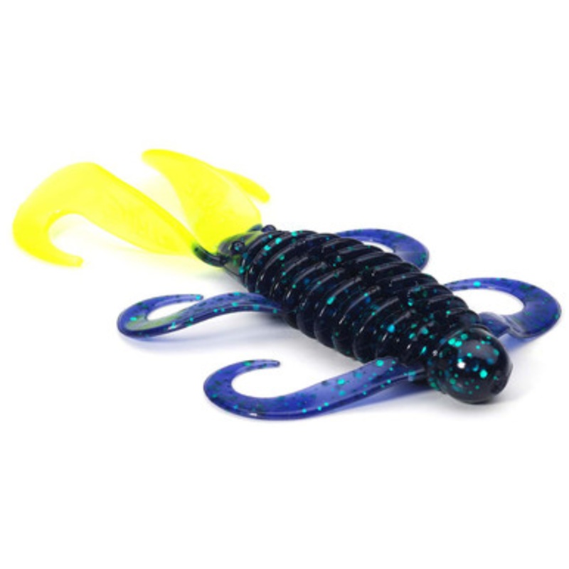 MegaStrike Mega Bug 4.5” Soft Plastic Lures Junebug w/ Chart Claws Laminate