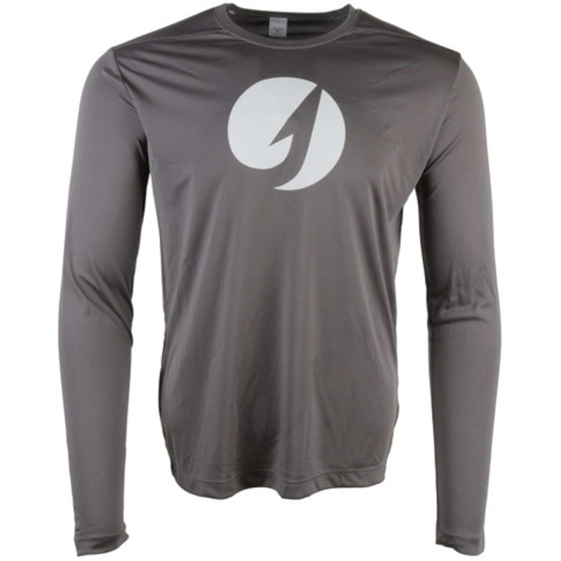 TackleDirect Hook Logo Men’s Performance LS Shirt – Graphite – Large