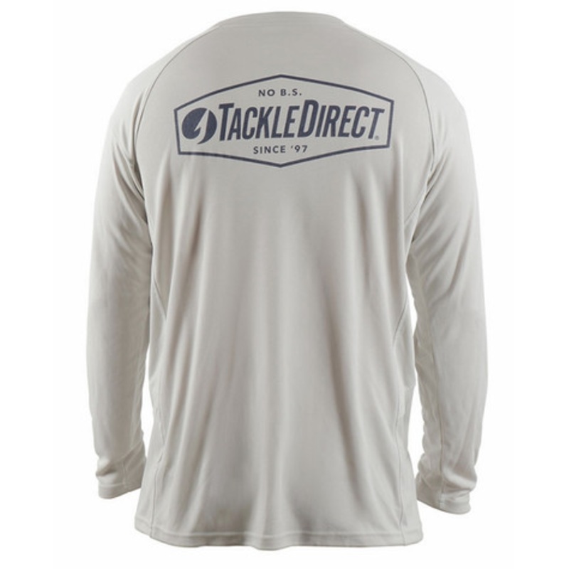 TackleDirect No B.S. Logo Performance Long Sleeve Shirt – Sand – S