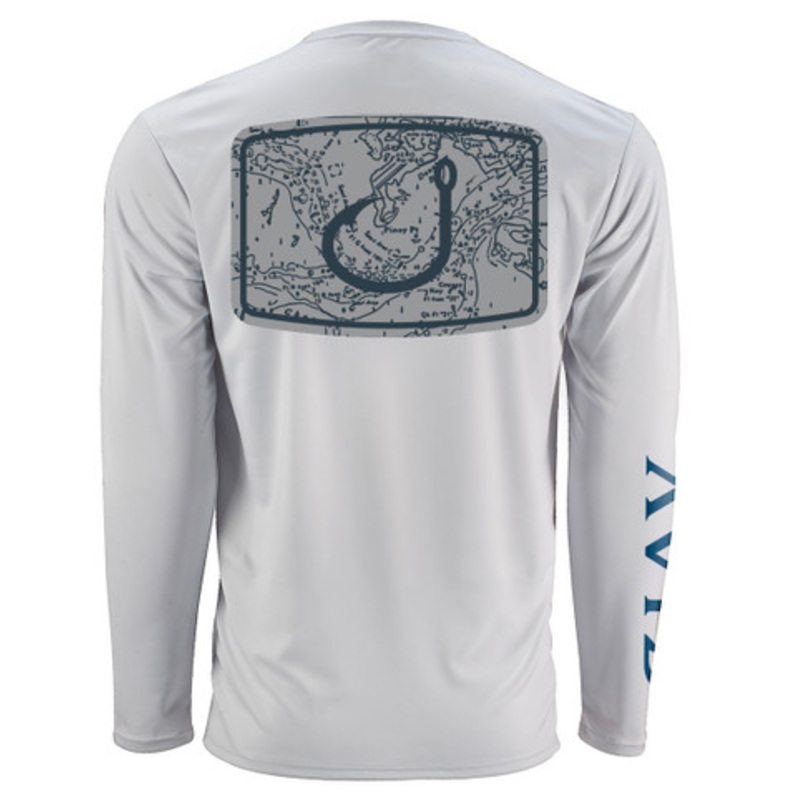 AVID Sportswear Nautical Icon AviDry Long Sleeve Shirt – Glacier Grey – 2XL