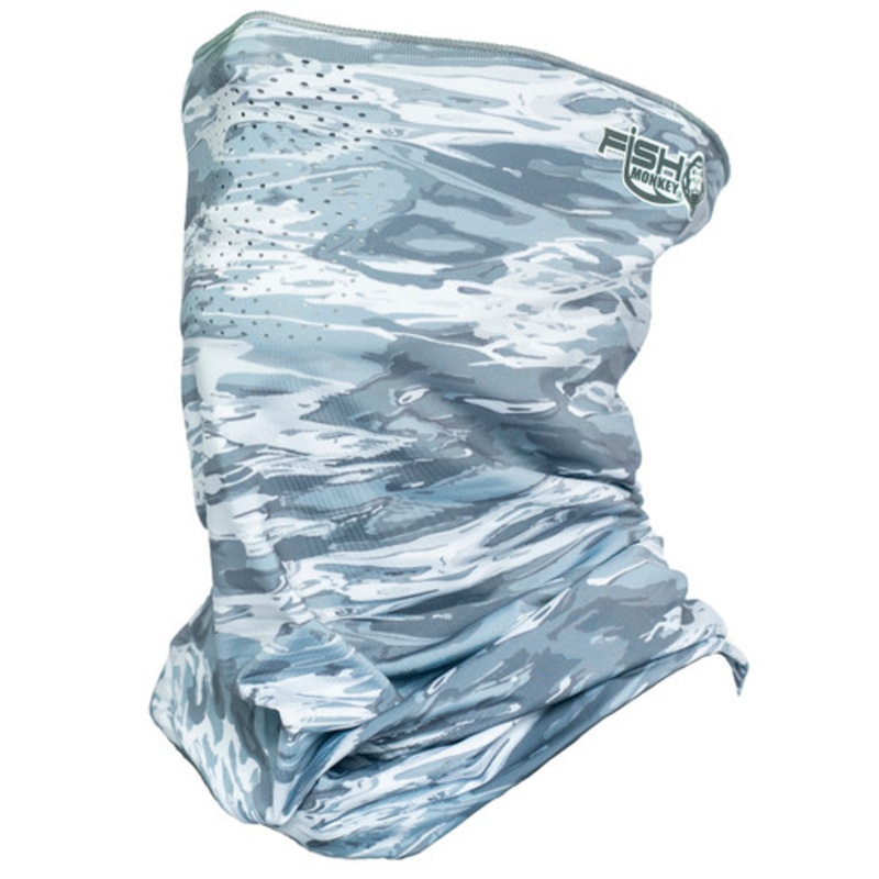 Fish Monkey FM40 Performance Face Guard – Grey Water Camo