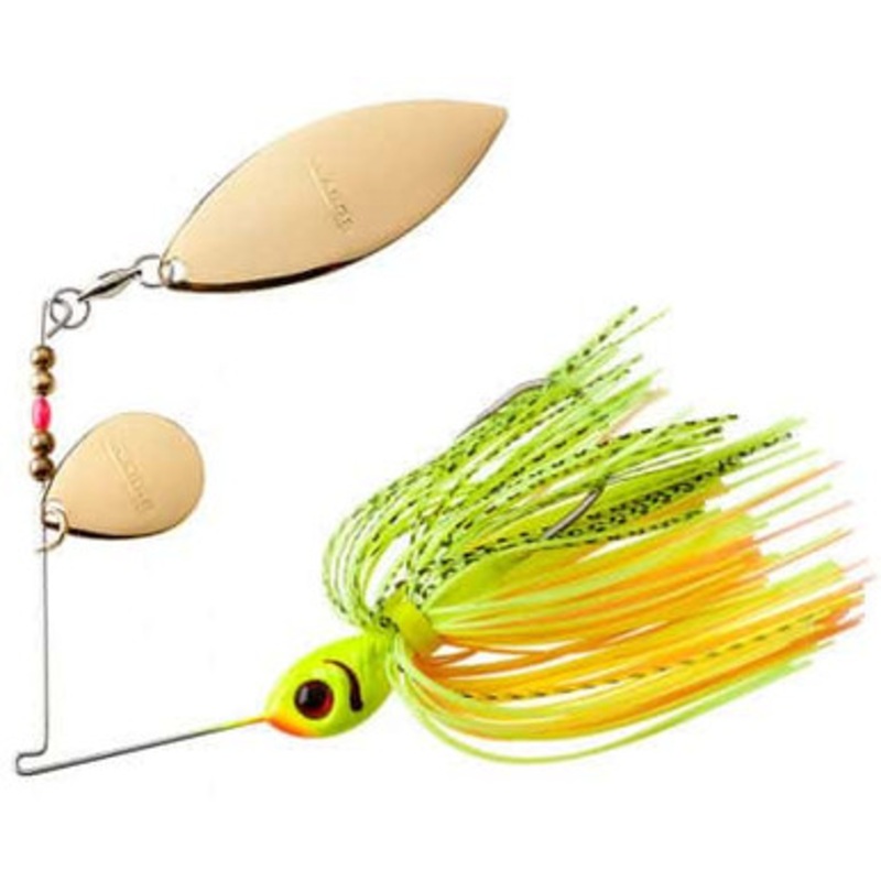 Booyah BYBT38 Tandem Blade Spinnerbait 3/8oz 639 Chartreuse /Chartreuse Perch