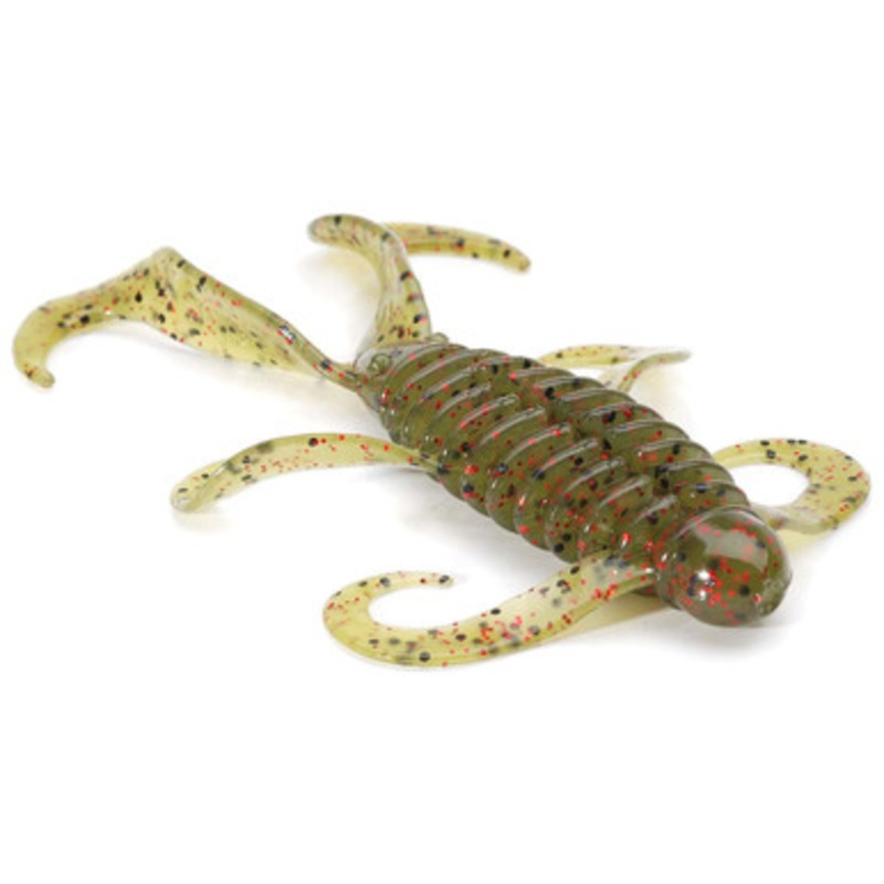 MegaStrike Mega Bug 4.5” Soft Plastic Lures Watermelon Black and Red Flake