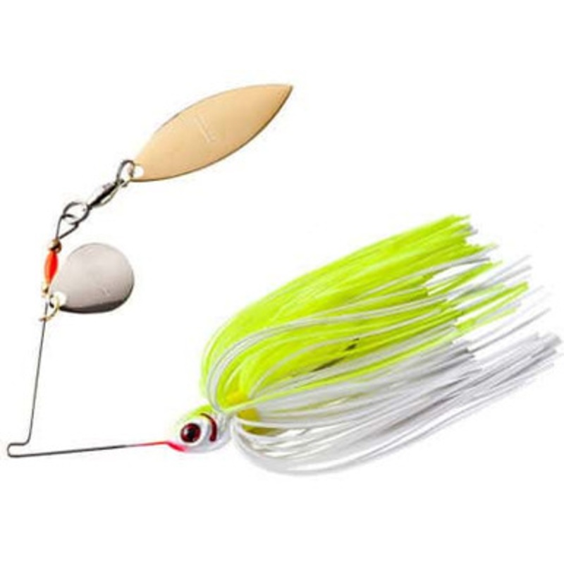 Booyah BYBT12 Tandem Blade Spinnerbait 1/2oz 616 Chartreuse Pearl White/White Chartreuse